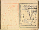 Kosode Pattern Book (On-Hiinagata)  vol. 1, One of a set of two woodblock-printed books; ink and red color on paper, Japan