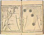 Kosode Pattern Book (On-Hiinagata), vol. 2, One of a set of two woodblock-printed books; ink and color on paper, Japan
