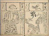 Order Book of Kosode Patterns (Chūmon no hiinagata/Hiinagata chūmon chō), Imura Katsukichi (Japanese,  active early 18th century), Woodblock-printed book; ink on paper, Japan