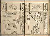 Order Book of Kosode Patterns (Chūmon no hiinagata/Hiinagata chūmon chō), Imura Katsukichi (Japanese,  active early 18th century), Woodblock-printed book; ink on paper, Japan