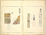 Kokon meibutsu rui shū, Vol. 2 (examples of old textile designs), Woodblock-printed book, Japan