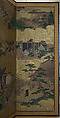 Essays in Idleness (Tsurezuregusa), Unidentified artist, Pair of six-panel folding screens; ink, colors, and gold on paper, Japan