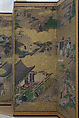 Essays in Idleness (Tsurezuregusa), Unidentified artist, Pair of six-panel folding screens; ink, colors, and gold on paper, Japan