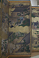 Essays in Idleness (Tsurezuregusa), Unidentified artist, Pair of six-panel folding screens; ink, colors, and gold on paper, Japan
