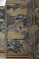 Essays in Idleness (Tsurezuregusa), Unidentified artist, Pair of six-panel folding screens; ink, colors, and gold on paper, Japan