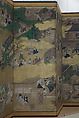 Essays in Idleness (Tsurezuregusa), Unidentified artist, Pair of six-panel folding screens; ink, colors, and gold on paper, Japan