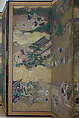 Essays in Idleness (Tsurezuregusa), Unidentified artist, Pair of six-panel folding screens; ink, colors, and gold on paper, Japan