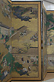 Essays in Idleness (Tsurezuregusa), Unidentified artist, Pair of six-panel folding screens; ink, colors, and gold on paper, Japan