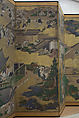 Essays in Idleness (Tsurezuregusa), Unidentified artist, Pair of six-panel folding screens; ink, colors, and gold on paper, Japan