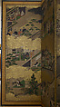 Essays in Idleness (Tsurezuregusa), Unidentified artist, Pair of six-panel folding screens; ink, colors, and gold on paper, Japan