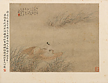 Gentlewomen, Hu Xigui (Chinese, 1839–1883), Album of twelve leaves; ink and color on paper, China
