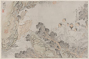 Woodcutter at the Floating Mountain, Su Liupeng Chinese, Album leaf; ink and color on paper, China