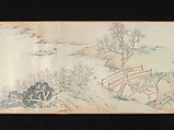 Dreaming of Flowers, Zhai Jichang (Chinese, 1770–1820), Handscroll; ink and color on paper, China