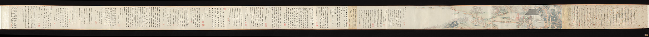 Dreaming of Flowers, Zhai Jichang (Chinese, 1770–1820), Handscroll; ink and color on paper, China