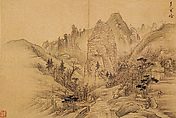Album of Sea and Mountains (Haesan-docheop), Kim Hajong (artist name: Yudang) (Korean, 1793–after 1875), Twenty-five-leaf album; ink and light color on silk, Korea