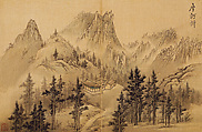 Album of Sea and Mountains (Haesan-docheop), Kim Hajong (artist name: Yudang) (Korean, 1793–after 1875), Twenty-five-leaf album; ink and light color on silk, Korea