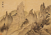 Album of Sea and Mountains (Haesan-docheop), Kim Hajong (artist name: Yudang) (Korean, 1793–after 1875), Twenty-five-leaf album; ink and light color on silk, Korea