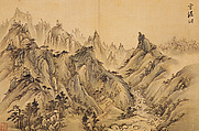 Album of Sea and Mountains (Haesan-docheop), Kim Hajong (artist name: Yudang) (Korean, 1793–after 1875), Twenty-five-leaf album; ink and light color on silk, Korea