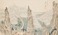 Mount Geumgang, Unidentified artist, Handscroll; ink and light color on paper, Korea