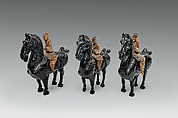 Four horses, Lacquer over wood, China