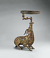 Lamp in the Shape of a Deer, Gilt bronze, China
