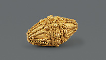 Six Beads with Granulated Decoration, Gold with granulation, India or Bactria