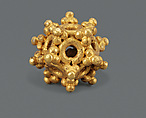 Six Beads with Granulated Decoration, Gold with granulation, India or Bactria