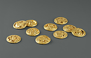 Ten Disk-Shaped Ingots, Gold, China