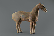 Two horses, Earthenware with pigment, China