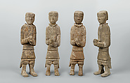 Four Infantrymen, Earthenware with pigments, China