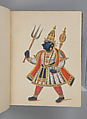 Album of Hindu deities, Unidentified artists (Indian, Madurai, ca. 1830s), Watercolor, ink, and gold on paper, India