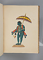 Album of Hindu deities, Unidentified artists (Indian, Madurai, ca. 1830s), Watercolor, ink, and gold on paper, India