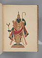 Album of Hindu deities, Unidentified artists (Indian, Madurai, ca. 1830s), Watercolor, ink, and gold on paper, India