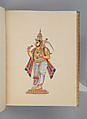 Album of Hindu deities, Unidentified artists (Indian, Madurai, ca. 1830s), Watercolor, ink, and gold on paper, India