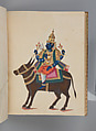Album of Hindu deities, Unidentified artists (Indian, Madurai, ca. 1830s), Watercolor, ink, and gold on paper, India