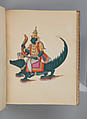 Album of Hindu deities, Unidentified artists (Indian, Madurai, ca. 1830s), Watercolor, ink, and gold on paper, India