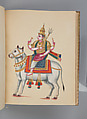 Album of Hindu deities, Unidentified artists (Indian, Madurai, ca. 1830s), Watercolor, ink, and gold on paper, India