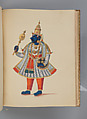 Album of Hindu deities, Unidentified artists (Indian, Madurai, ca. 1830s), Watercolor, ink, and gold on paper, India