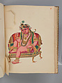 Album of Hindu deities, Unidentified artists (Indian, Madurai, ca. 1830s), Watercolor, ink, and gold on paper, India