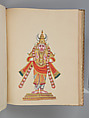 Album of Hindu deities, Unidentified artists (Indian, Madurai, ca. 1830s), Watercolor, ink, and gold on paper, India
