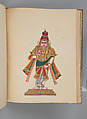Album of Hindu deities, Unidentified artists (Indian, Madurai, ca. 1830s), Watercolor, ink, and gold on paper, India