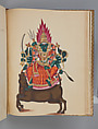Album of Hindu deities, Unidentified artists (Indian, Madurai, ca. 1830s), Watercolor, ink, and gold on paper, India