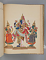 Album of Hindu deities, Unidentified artists (Indian, Madurai, ca. 1830s), Watercolor, ink, and gold on paper, India