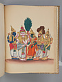 Album of Hindu deities, Unidentified artists (Indian, Madurai, ca. 1830s), Watercolor, ink, and gold on paper, India