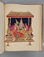 Album of Hindu deities, Unidentified artists (Indian, Madurai, ca. 1830s), Watercolor, ink, and gold on paper, India