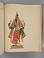 Album of Hindu deities, Unidentified artists (Indian, Madurai, ca. 1830s), Watercolor, ink, and gold on paper, India