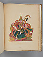 Album of Hindu deities, Unidentified artists (Indian, Madurai, ca. 1830s), Watercolor, ink, and gold on paper, India