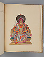 Album of Hindu deities, Unidentified artists (Indian, Madurai, ca. 1830s), Watercolor, ink, and gold on paper, India