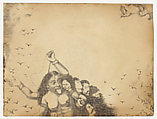 Sri Sri Kali (recto); Kali (verso), G. C. Dass (recto), Recto: lithograph, printed in black and hand-colored in red, crimson, and yellow watercolor, selectively applied glaze. Verso: lithograph, printed in black, West Bengal, Calcutta