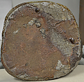 Brown Oribe Flower Holder with Handles, Stoneware with natural ash, feldspar, and iron glaze (Mino ware, Kuro-Oribe type), Japan